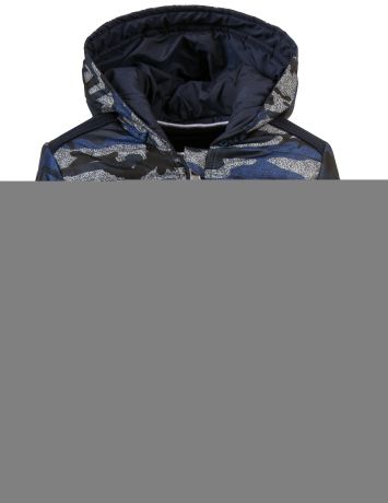 Куртки и ветровки Barkito синий с рисунком милитари, серый