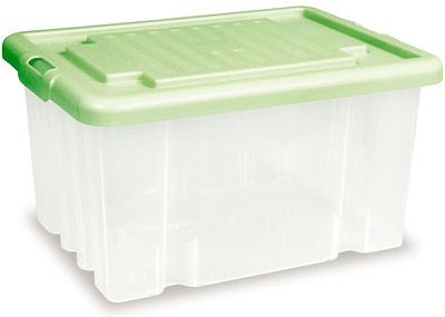 Ящики и корзины для игрушек Дарел с крышкой зеленый 18 л
