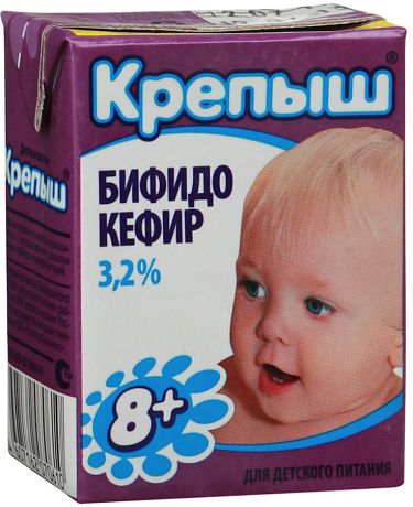 Молочная продукция Крепыш Бифидокефир Крепыш 3,2% с 8 мес. 200 мл