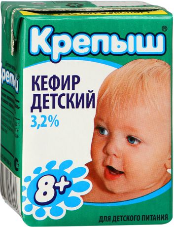 Молочная продукция Крепыш Кефир Крепыш 3,2% с 8 мес. 200 мл