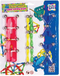 Наборы игрушечных инструментов Kribly Boo Конструктор Kribly Boo «Фигуры» магнитный 42 эл.