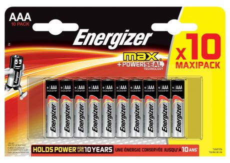 Элементы питания Energizer Max E92 AAA 10 шт.