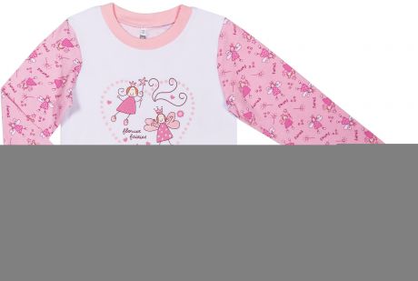 Пижамы Barkito Пижама для девочки Barkito «Сновидения SS18», верх - белый, низ - розовый с рисунком
