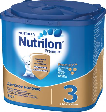 Сухие Nutrilon Детское молочко Nutrilon Premium Junior-3 с 12 мес. 400 г
