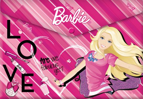 Канцелярия Barbie Папка-конверт Barbie пластиковая