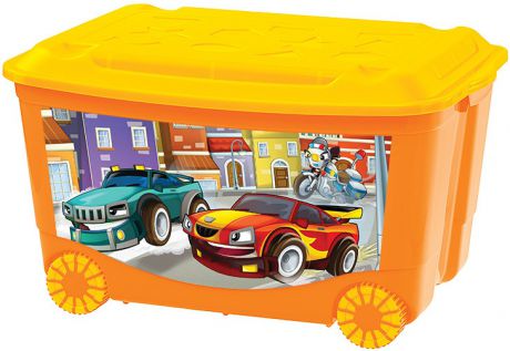 Ящики и корзины для игрушек Пластишка Ящик для игрушек на колесах 50л.