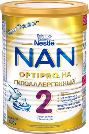Сухие NAN Смесь NAN гипоаллергенный 2 Optipro HA молочная с 6 мес. 400 г