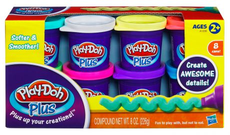 Пластилин Play-Doh Пластилин Play-Doh «Plus» в банках 8 цв.