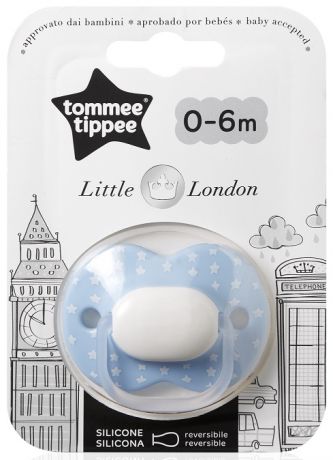 Пустышки Tommee Tippee Лондон с рождения голубая