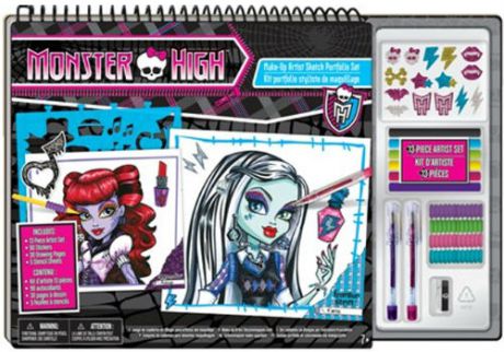 Наборы для творчества Monster High Набор для творчества с портфолио Fashion Angels "Уроки макияжа в школе монстров"