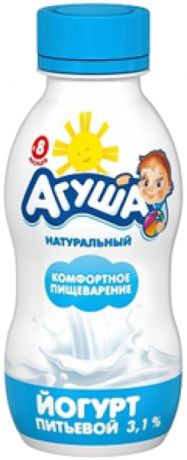 Молочная продукция Агуша Йогурт питьевой Агуша Натуральный 3,1% с 8 мес. 200 мл