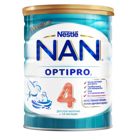Сухие NAN Детское молочко NAN 4 Optipro с 18 мес. 800 г