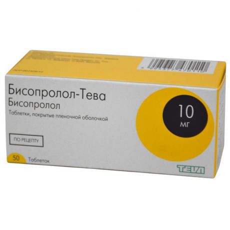 бисопролол-тева 10 мг 50 табл