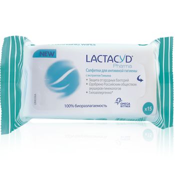 лактацид фарма салфетки для интимной гигиены 15 с экстрактом тимьяна