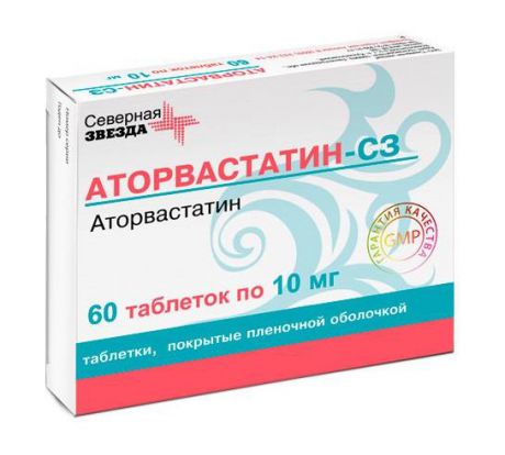 аторвастатин-сз 10 мг 60 табл