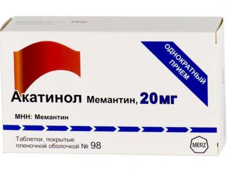 акатинол мемантин 20 мг 98 табл