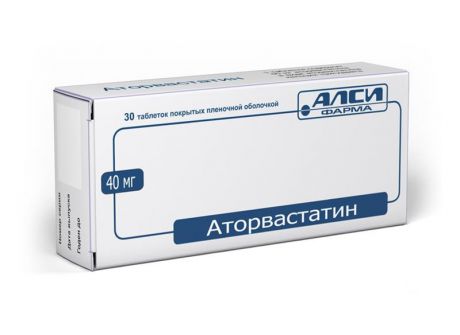 аторвастатин 40 мг 30 табл