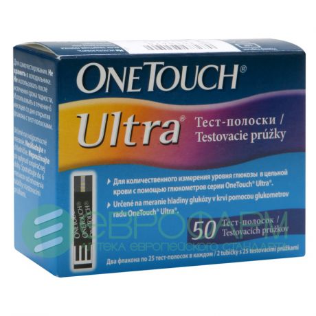 тест-полоски для глюкометра one touch ультра n50