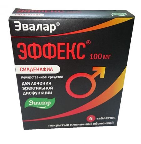 эффекс силденафил 100 мг 4 табл