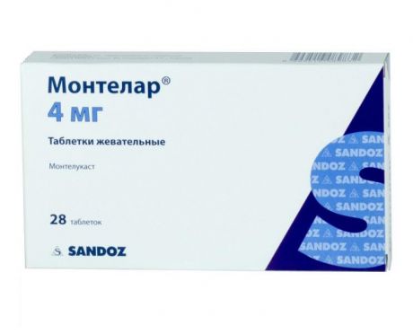 монтелар 4 мг 28 таблетки жевательные