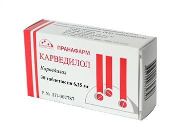 карведилол 6,25 мг 30 табл