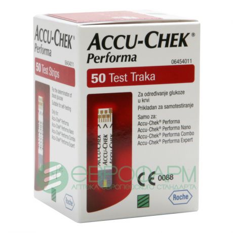 тест-полоски для глюкометра акку-чек перформа N50