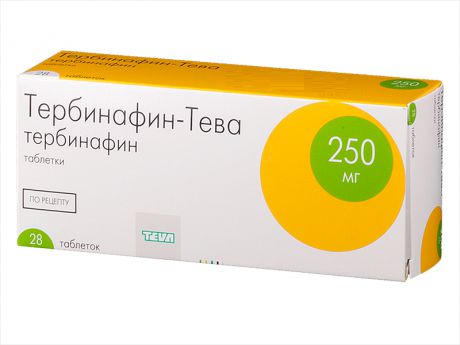 тербинафин-тева таблетки 250 мг n28