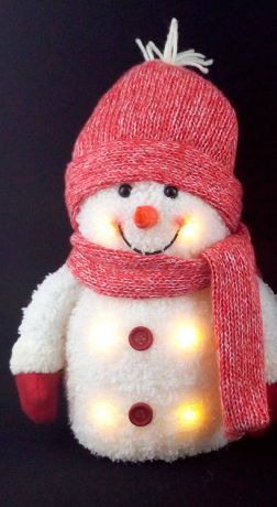 Фигура с подсветкой «Снеговик», теплый белый, 25см
