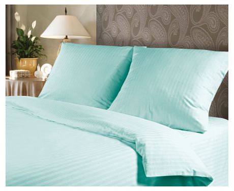 Комплект постельного белья Verossa Вlue sky, 2,0-спальный, страйп, наволочки 70x70см