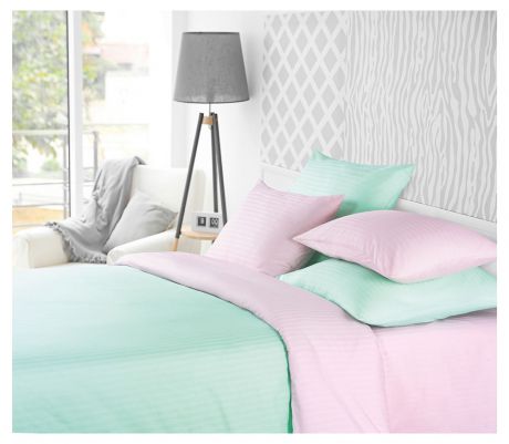 Комплект постельного белья Verossa Sunset, 1,5-спальный, страйп, наволочки 70x70см