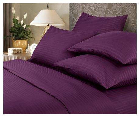 Комплект постельного белья Verossa Violet, 2,0-спальный, страйп, наволочки 70х70см