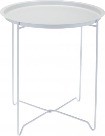 Столик кофейный, белый, 41x48 см