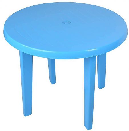 Стол пластиковый круглый «Каждый день» голубой