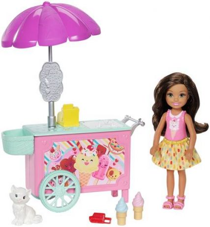 Кукла Челси и фургончик с мороженым Barbie FDB33