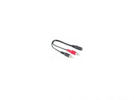 Адаптер Hama 3.5 Jack (F) - 2xRCA (M) стерео черный H-43254