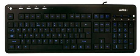 Клавиатура мультимедийная A4Tech KD-126-1, черная