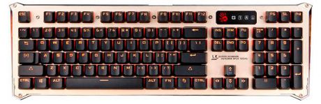 Игровая клавиатура A4Tech Bloody B840, механическая, черно-золотистая