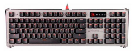 Игровая клавиатура A4Tech Bloody B840, механическая, черно-серебристая