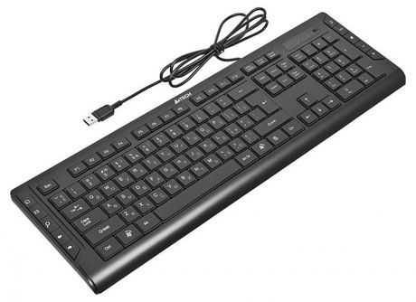 Клавиатура мультимедийная A4Tech KD-600L, мембранная, черная