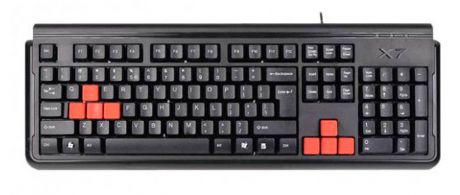 Игровая клавиатура A4Tech X7-G300 PS/2, мембранная, черная