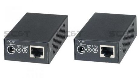 Комплект SC&T DE02E передатчик + приёмник для передачи DVI сигнала по одному кабелю витой пары CAT5e/6 до 100м