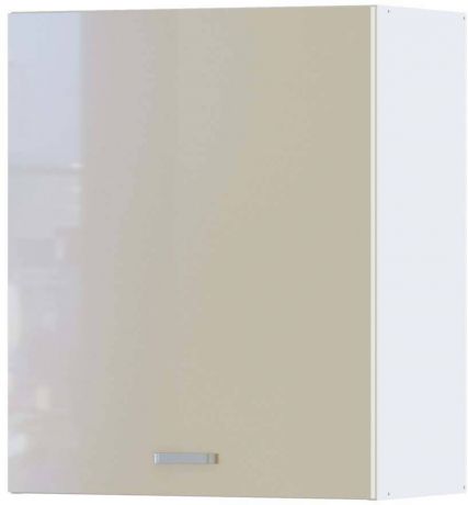Шкаф навесной с одной дверью «Элегия глянец», ваниль, 60см
