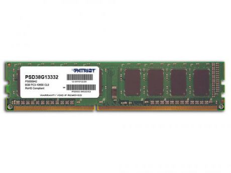 Оперативная память 8Gb (1x8Gb) PC3-10600 1333MHz DDR3 DIMM CL9 Patriot PSD38G13332