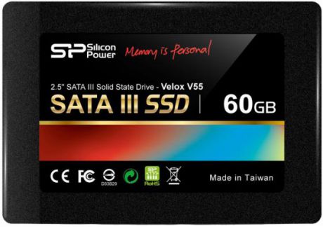 SSD Твердотельный накопитель 2.5" 60 Gb Silicon Power Velox V55 Read 556Mb/s Write 465Mb/s SATA III SP060GBSS3V55S25