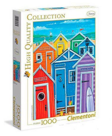 Пазл «Радужные пляжные кабинки» Clementoni, 1000 деталей