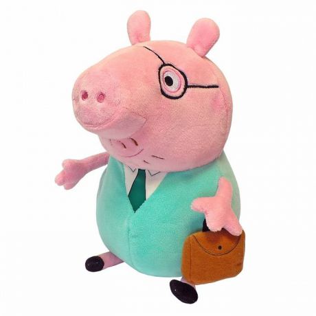 Мягкая игрушка «Папа Свин с кейсом» Peppa Pig, 30см