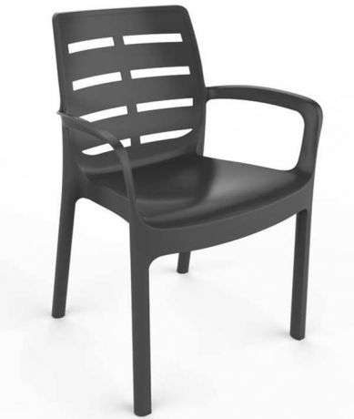 Кресло пластиковое Borneo Progarden чёрное, 61x56x82 см