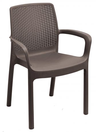 Кресло пластиковое Regina Progarden коричневое, 61x54x82 см