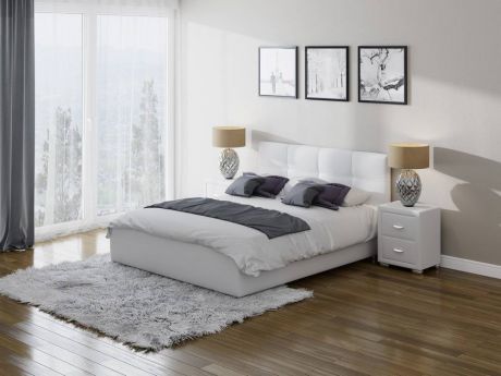 Кровать с подъемным механизмом ORMABOX 1, белая, 120х200 см