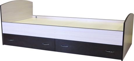 Кровать с ящиками «Мелодия», беленый дуб/венге, 80х200 см
